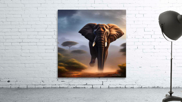 Elephant in the wild.  Wall Preview