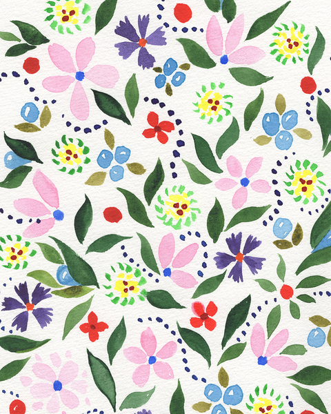 Abstract Flowers Watermedium 330 Digital Download