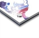 Watercolor Silhouette World Map Purple Blue Acrylic print