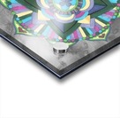 Hand Painted Mandala Watercolor Meditation On Gray Acrylic print