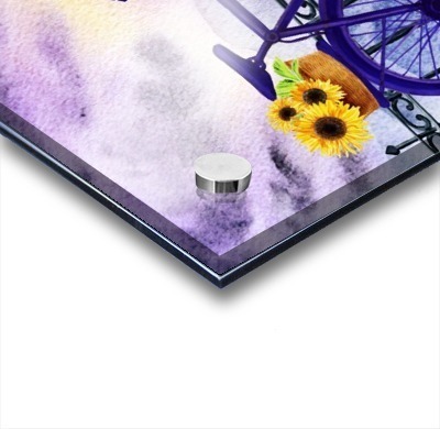Bicycle And Sunflowers Acrylic print