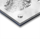 Hyacinth Simple Gray Botanical Flower On Watercolor Marble  Acrylic print