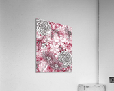 Watercolor Botanical Flowers Garden Pink Flowerbed I Acrylic Print