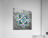 Hand Painted Mandala Watercolor Meditation On Gray Acrylic Print