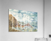 Vintage Storm At Rocky Shore Acrylic Print