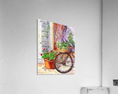 French Cafe And Bicycle With Basket Acrylic Print