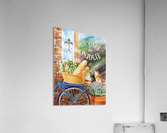 Bicycle With Basket At The Cafe Window Acrylic Print
