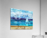 Beach House Art Sailboat At The Ocean Shore Seascape Painting V Acrylic Print
