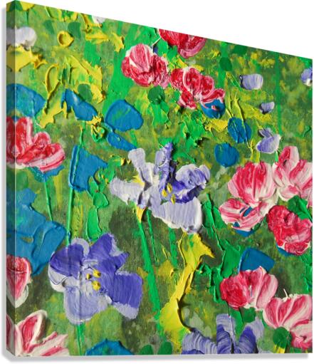 Abstract Flowers Watermedium 65 Canvas Print
