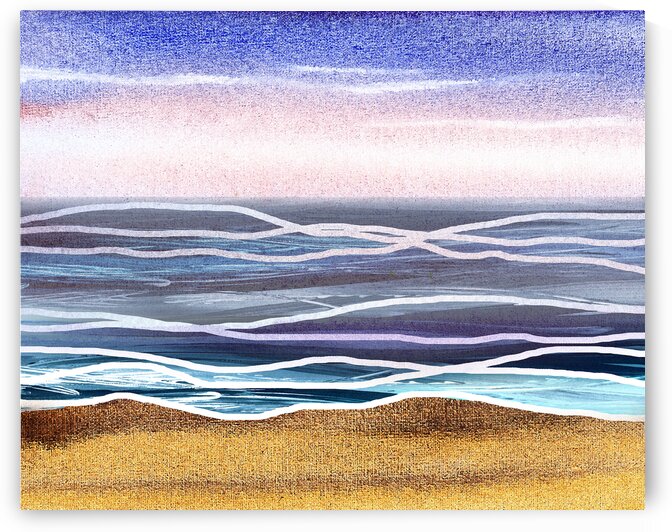 Beach Art Ocean Seascape Sea View Painting For Home Interior Decor V by Irina Sztukowski