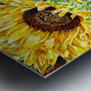 The Field Of Watercolor Sunflowers Pattern Metal print