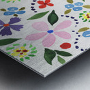 Abstract Flowers Watermedium 330 Metal print