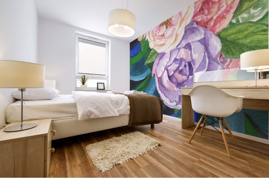 Floral Bouquet Watercolor 8 1 Mural print