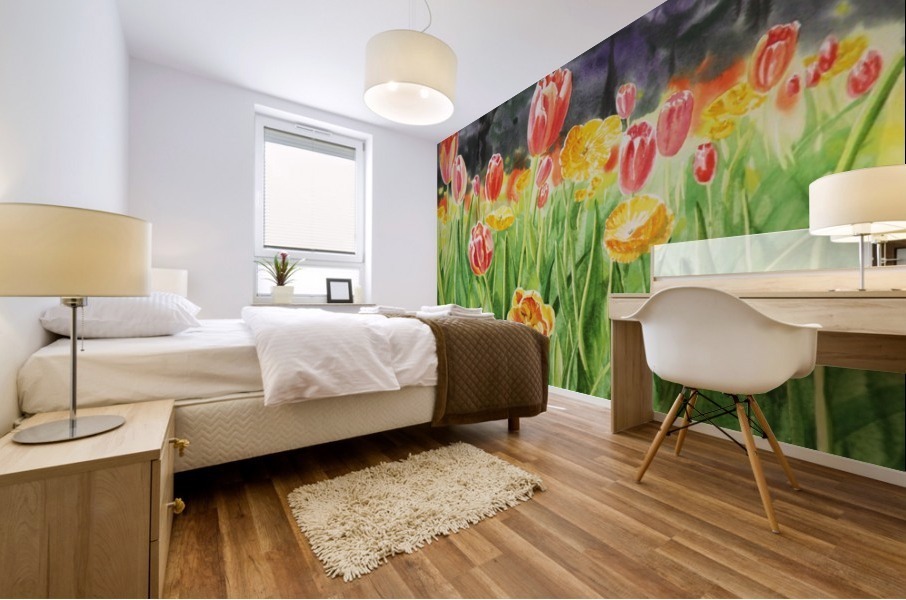 Tulip Garden in San Francisco Mural print