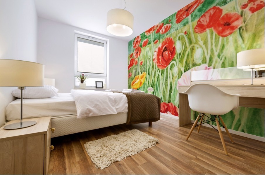 Poppy Field Mural print