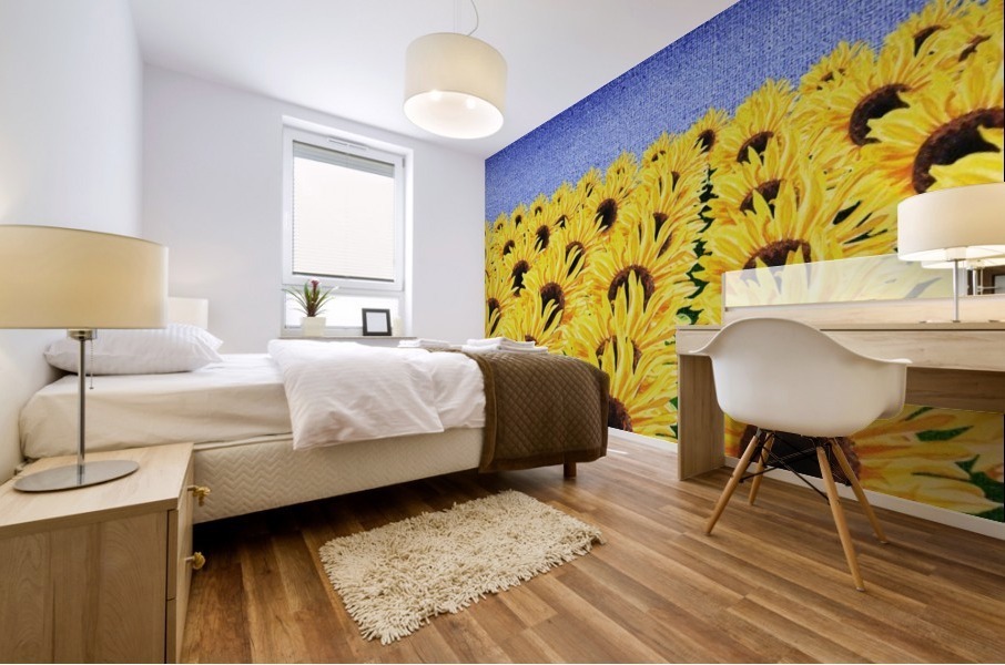 Sunflowers Field Mural print