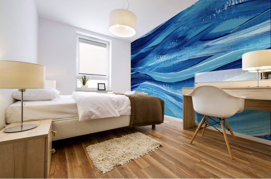 Sea Ocean Waves Coastal Beach House Nautical Decor VII Mural print