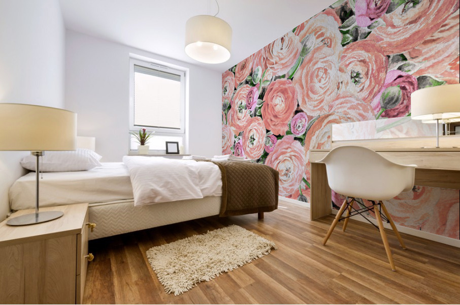 Ranunculus Flowers 5 Mural print