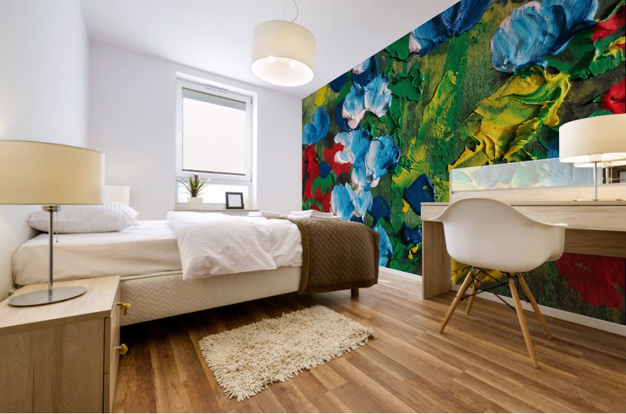 Abstract Flowers Watermedium 18 Mural print