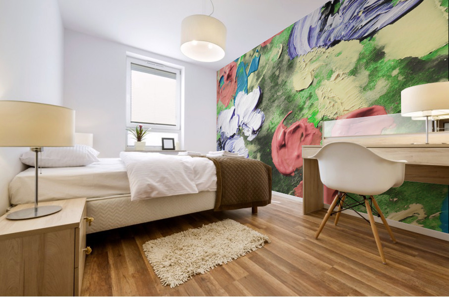 Abstract Flowers Watermedium 53 Mural print