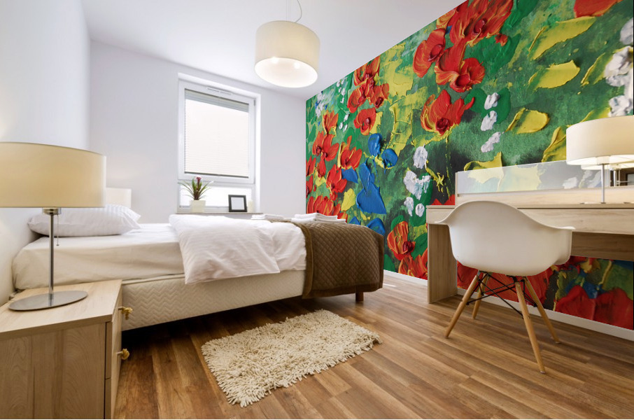 Abstract Flowers Watermedium 37 Mural print