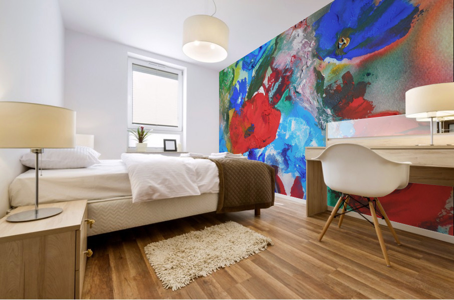 Abstract Flowers Watermedium 70 Mural print
