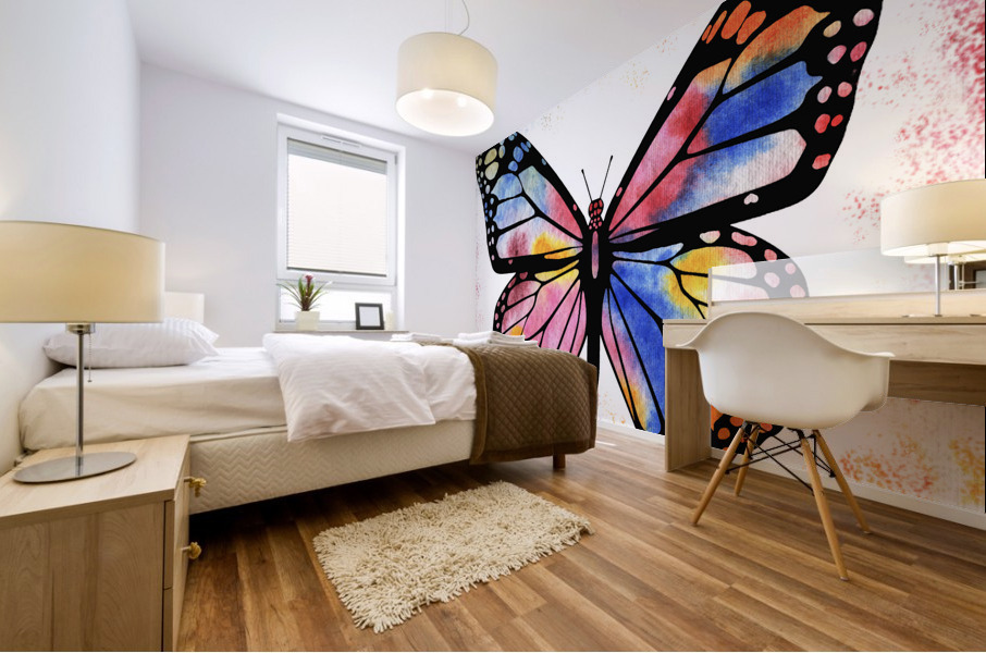 Butterfly 6 Rainbow Mural print