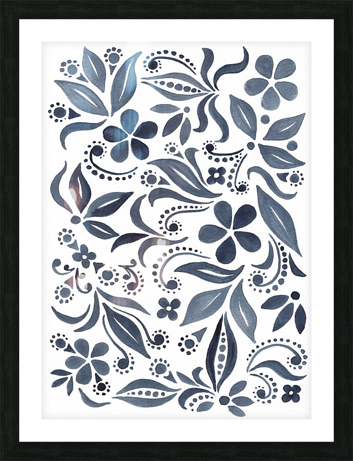 Flower Minimalism Pattern 7 Picture Frame print