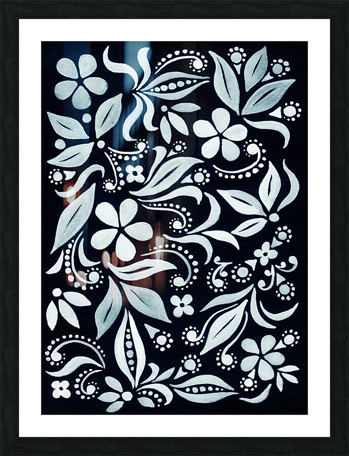 Flower Minimalism Pattern 17 Picture Frame print