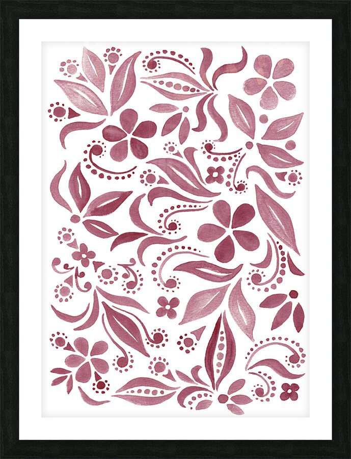Flower Minimalism Pattern 11 Picture Frame print