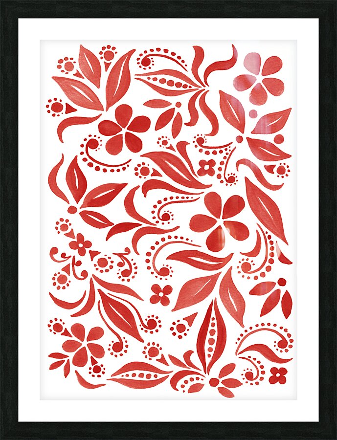 Flower Minimalism Pattern 12 Picture Frame print