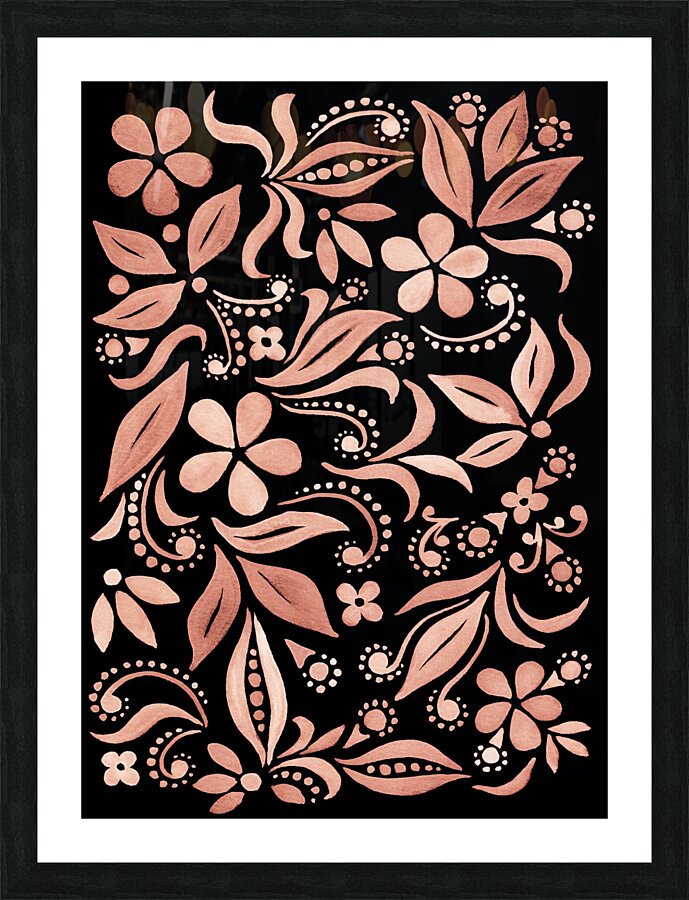 Flower Minimalism Pattern 13 Picture Frame print
