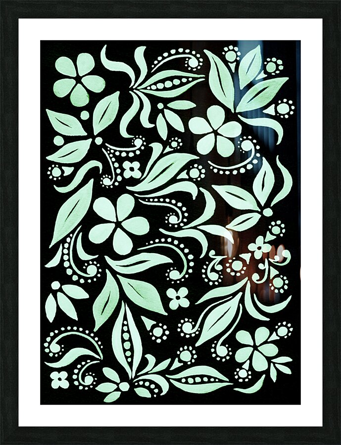 Flower Minimalism Pattern 18 Picture Frame print