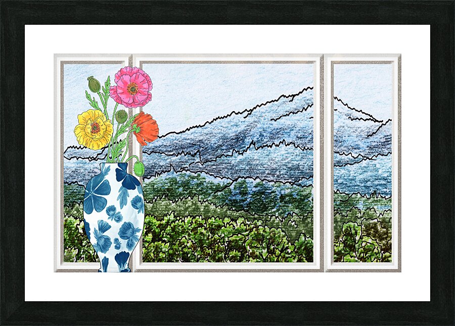 Window View 60 Picture Frame print