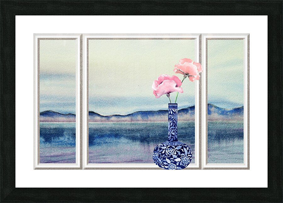 Window View 58 Picture Frame print