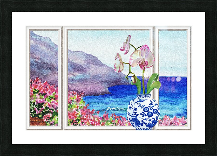 Window View 67 Picture Frame print