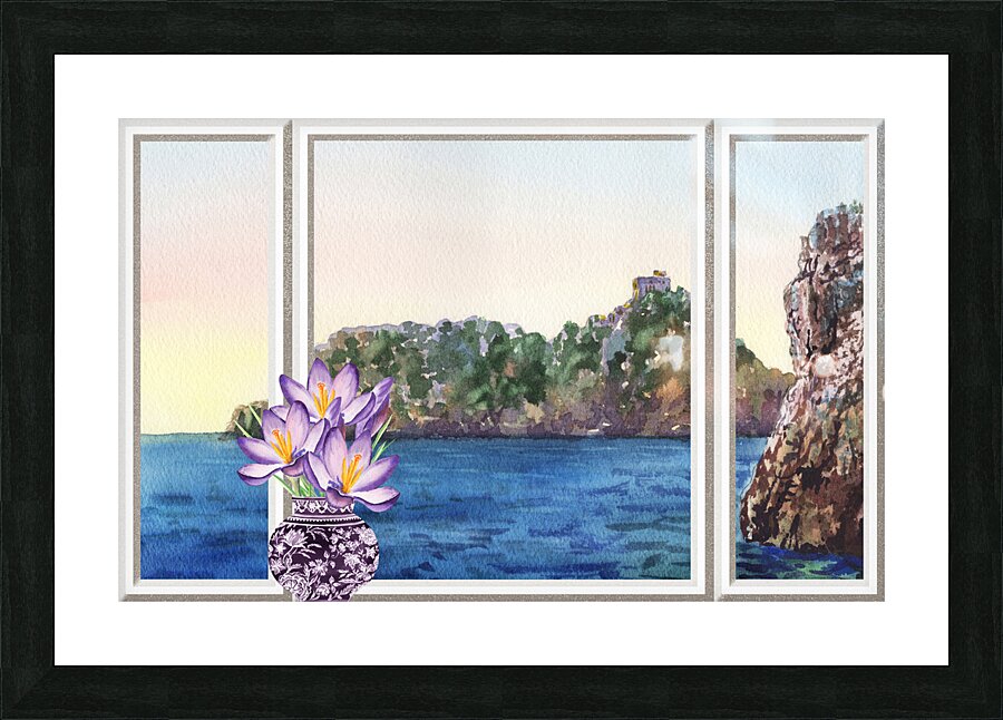 Window View 54 Picture Frame print
