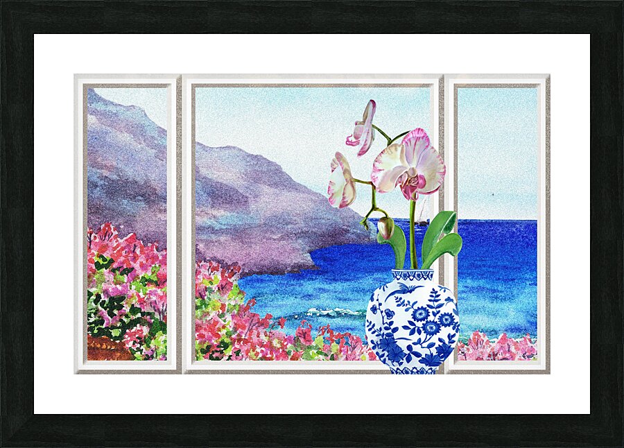 Window View 67 Picture Frame print
