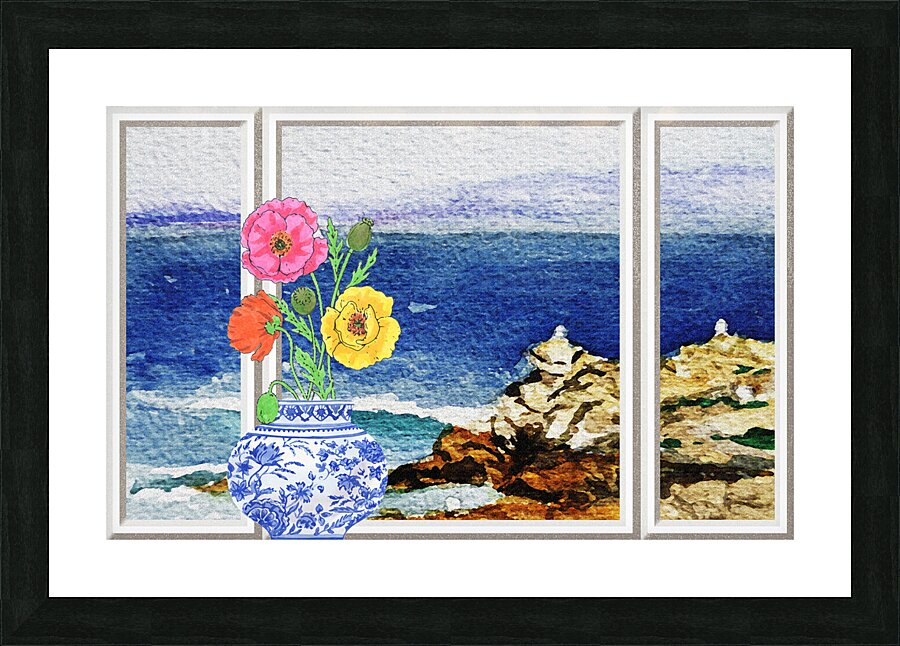 Window View 63 Picture Frame print