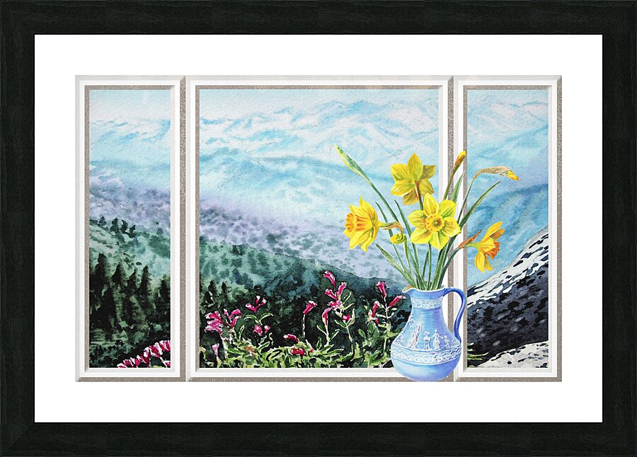 Window View 105 Picture Frame print