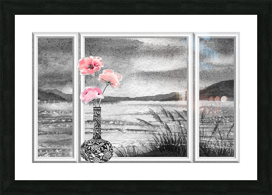 Window View 96 Picture Frame print