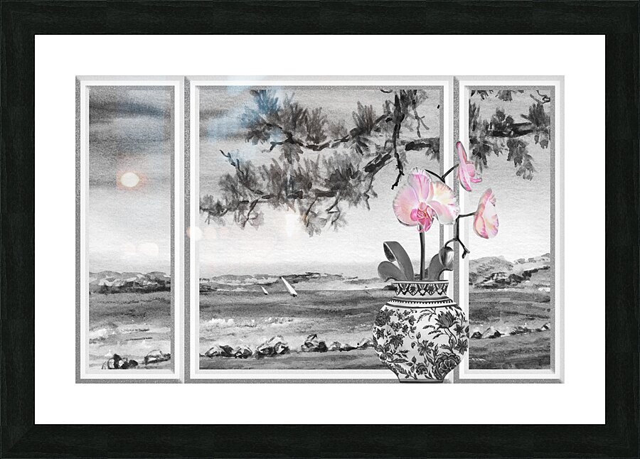 Window View 101 Picture Frame print