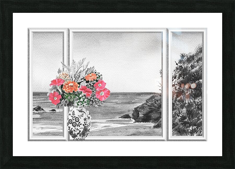 Window View 103 Picture Frame print