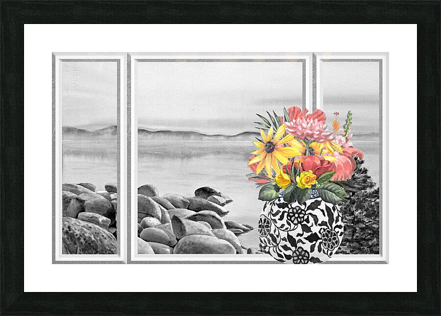Window View 104 Picture Frame print