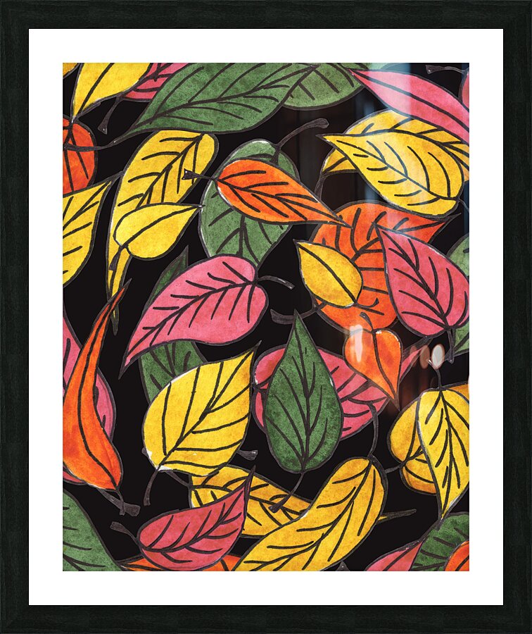 fall Leaves 12 Picture Frame print