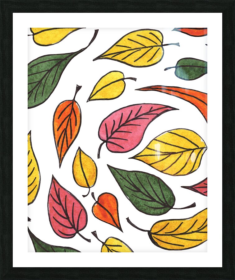 fall Leaves 5 Picture Frame print