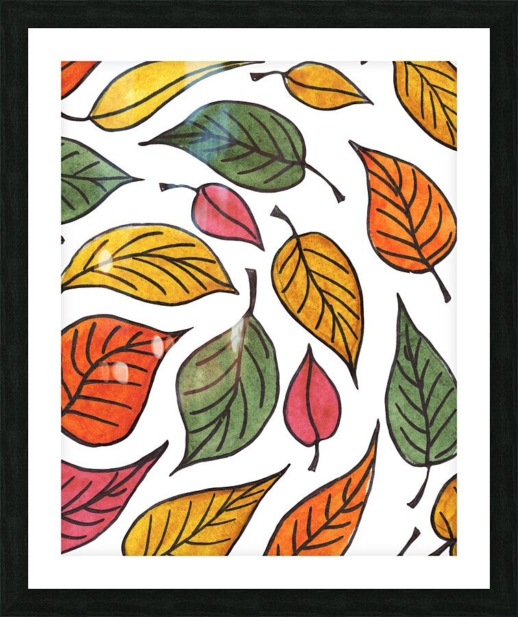 fall Leaves 4 Picture Frame print