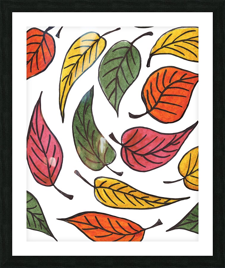 fall Leaves 3 Picture Frame print
