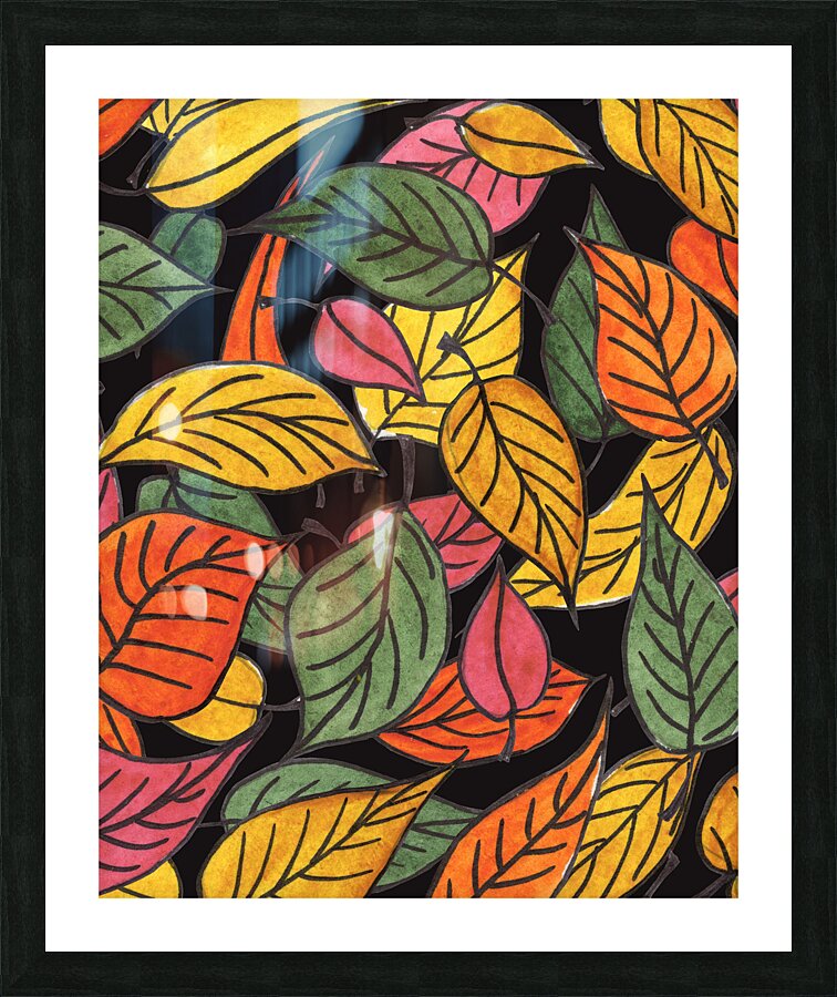 fall Leaves 10 Picture Frame print