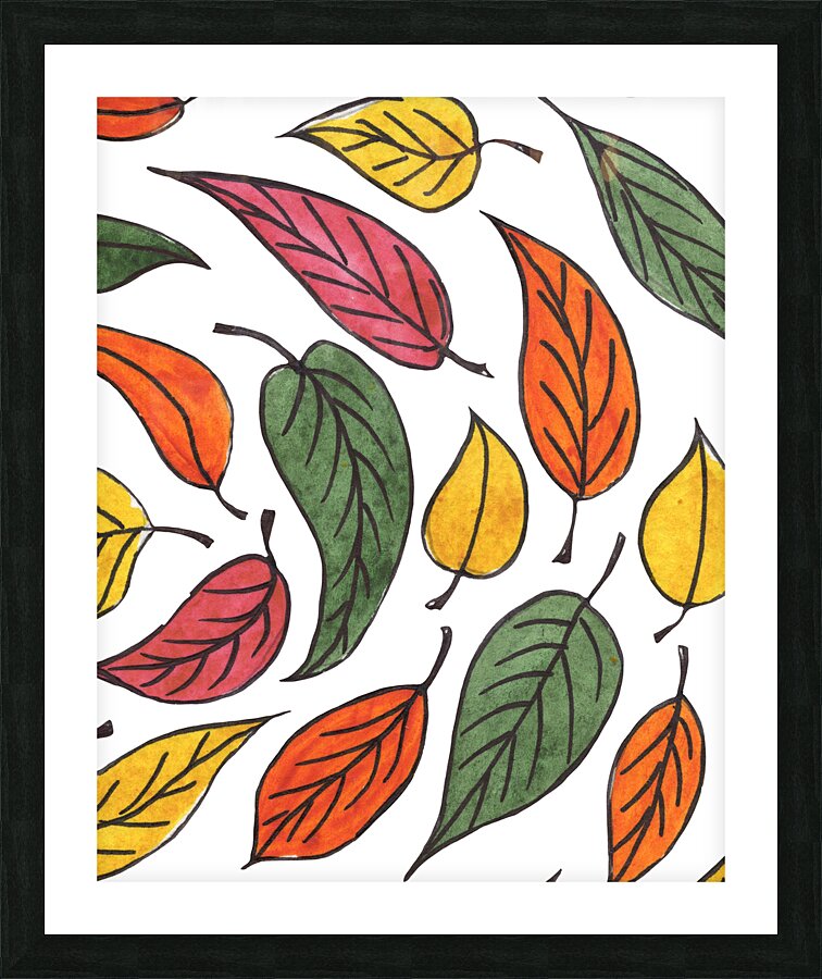 fall Leaves 6 Picture Frame print